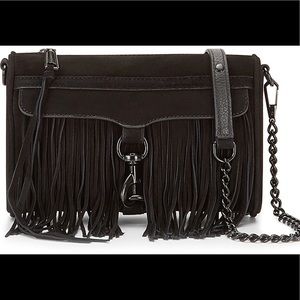 Rebecca Minkoff Suede Fringe Mini Mac Crossbody